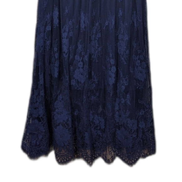 Parker Tesoro Lace Blue Midi Dress Gown Size 8 - Picture 7 of 7